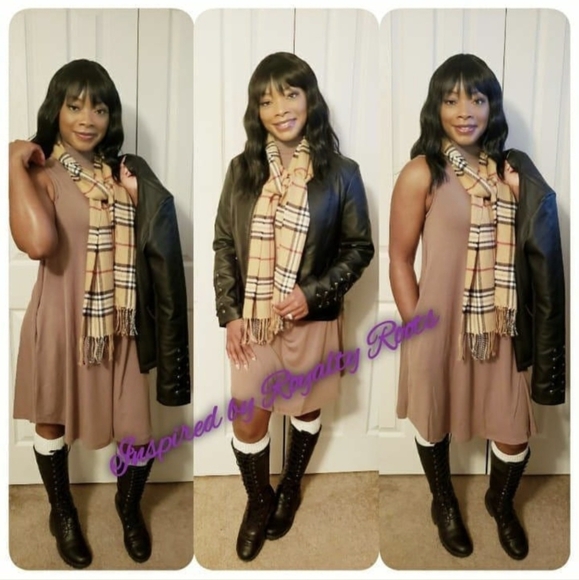 Great Sleeveless Mock Neck Lounge Dress - Picture 2 of 4